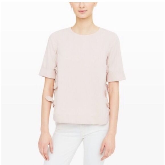 Club Monaco Adeelah Side-tie Pink Top - Picture 3 of 12